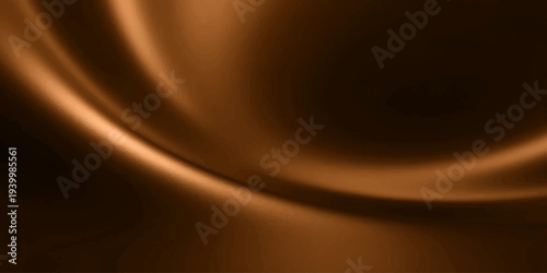 An abstract fractal background features flowing liquid chocolate waves and smooth brown satin fabric textures in a soft light motion design