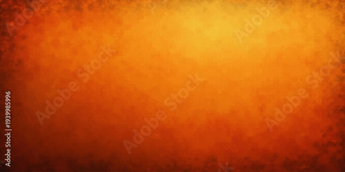 Vintage orange grunge paint texture with red flame patterns and yellow paper light creates a hot inferno backdrop design