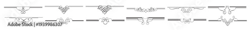 set of decorative borders and borders for a design 
