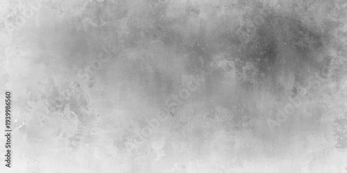 A dark and dirty grunge metal surface features a rough black and white texture with vintage gray smoke patterns on an old weathered wall backdrop