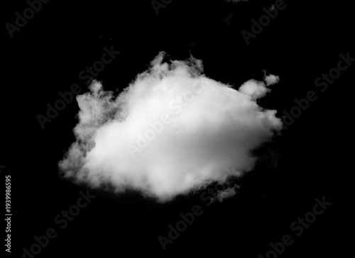 White clouds against a black background.