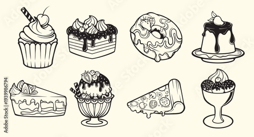 cake food illustration design
