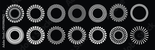 collection of abstract basic shape circle border logo 