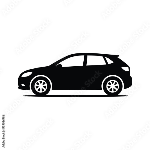 Vector illustration of a modern car silhouette on a clean background, 1 (137).eps reference