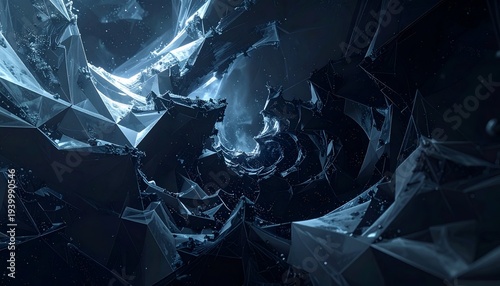 Abstract Ice Cave - A Glimpse into a Frozen World.