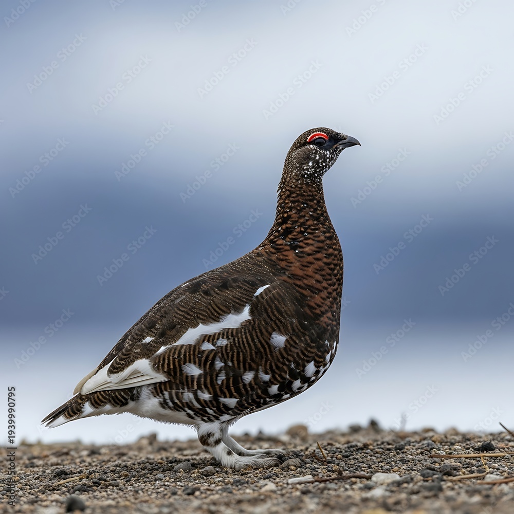 Fototapeta premium Ptarmigan standing proud.
