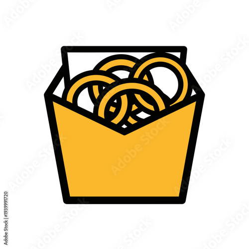 Fries Enjoying in Box Displaying Golden Crispy Snack for Takeout Experience