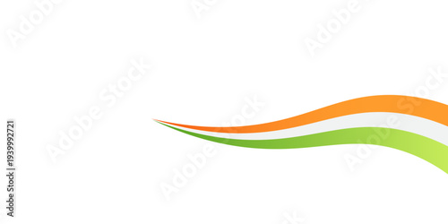 Minimalist abstract flowing lines in orange and green, perfect for business templates