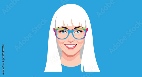 Vibrant illustration of a smiling gentleman with formal white hair, mustache, and a bow tie against a black background.