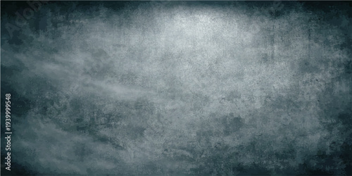 Abstract atmospheric backdrop, painted in varying tones of smoky, teal and gray, imbuing a sense of depth and mystery with a grungy textured backdrop.