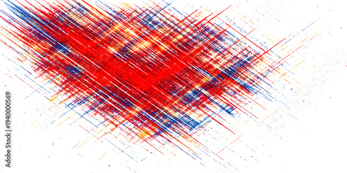 Abstract illustration of a dynamic crosshatch design. A striking interplay of lines and color creates a bold, graphic statement.