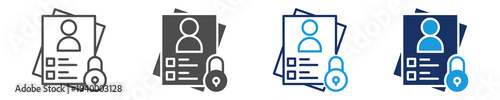 data security icon set with multi purose