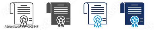 certification icon set with multi concept