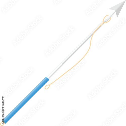 Fishing Harpoon Flat Illustration Isolated on White Background