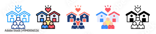 Residential Community Icon Sheet Multiple Style Collection 