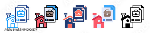Property Portfolio Icon Sheet Multiple Style Collection 