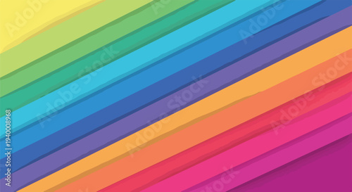 Colorful, diagonal stripes create a dynamic, abstract artwork