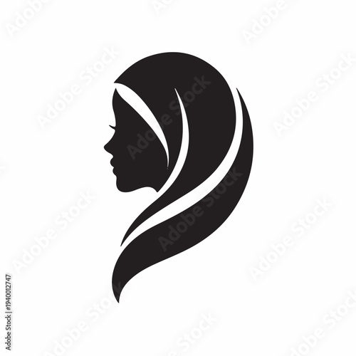 Silhouette of a Woman Wearing a Hijab, Symbolizing Modesty and Islamic Culture