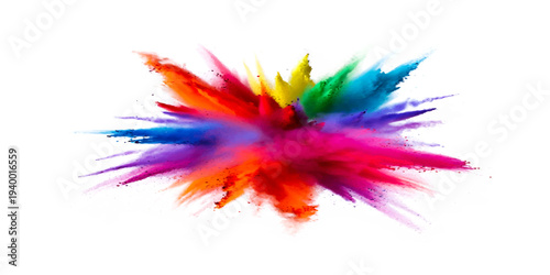 A soft and fluffy abstract colorful background with stars features a vibrant rainbow design of pink and purple feathers with a delicate plumage texture for an elegant nature decoration