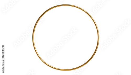 A simple illustration shows a thin, gold-colored ring, perfectly circular, centered on a stark black background. It appears smooth and glossy