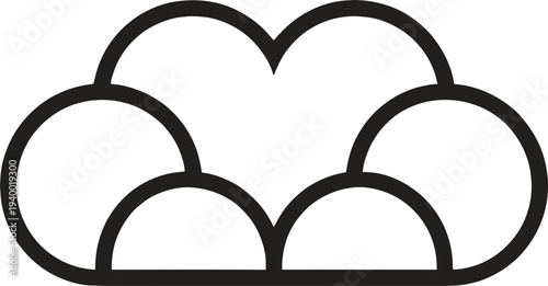 Cloud Storage Service Line Icon Vector Illustration
