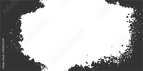 Abstract grungy white splash art for texture in graphic design. This visual is designed to integrate seamlessly into a wide range of creative projects, bringing a unique, organic feel to the work.