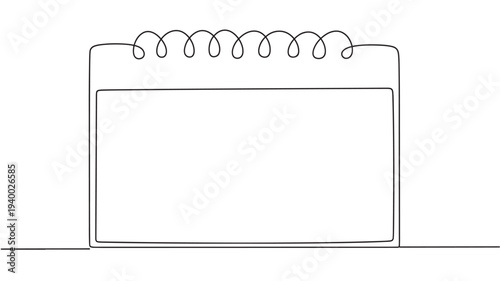 Notebook spiral bound with blank pages for writing notes and planning tasks, clean minimalist design