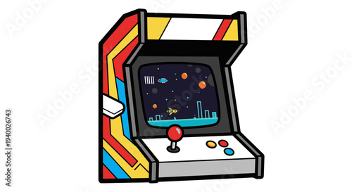 Vintage Arcade Machine with Classic Video Game (2)