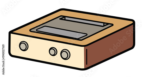 Electric Stove Top with Control Knobs