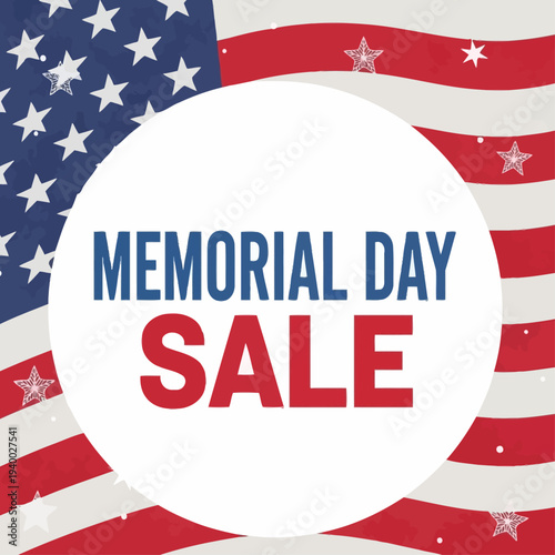 Celebrate national pride with amazing savings A festive digital graphic showcasing a special holiday discount event with a vibrant American flag backdrop announcing a memorable sale