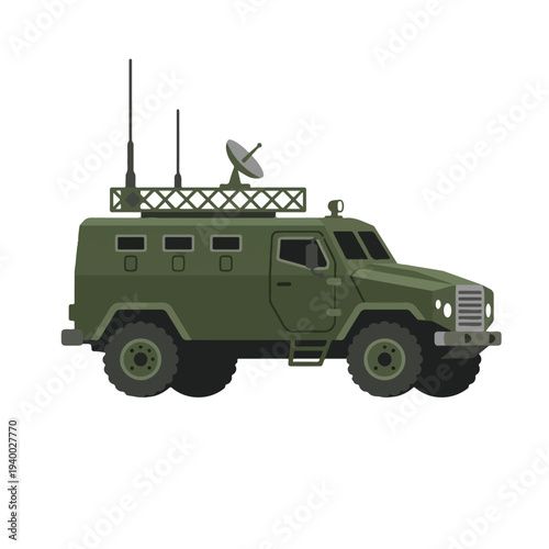 flat vector land war vehicles 07
