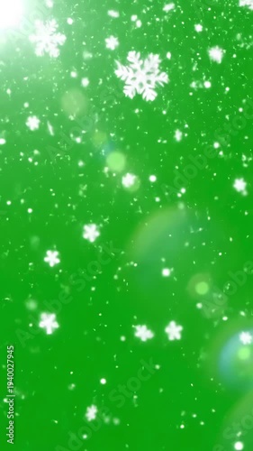 Wallpaper Mural Green Screen snow snowflakes rendered animation of snowing falling background scene 1 with distortion, overlay, glitch, static noise, scan lines on black background, 4k animated video loop Torontodigital.ca