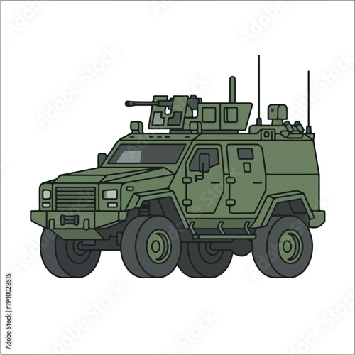 flat vector land war vehicles 3