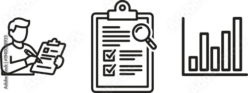 Business Report and Data Analysis Icons