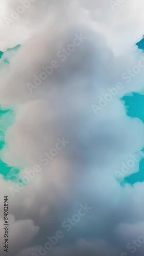 Wallpaper Mural Green Screen white smoke on a blue background is used as transition effect in the video scene 3 with distortion, overlay, glitch, static noise, scan lines black background, 4k animated loop Torontodigital.ca