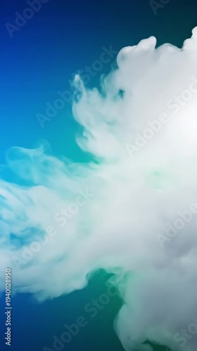 Wallpaper Mural Green Screen white smoke on a blue background is used as transition effect in the video scene 4 with distortion, overlay, glitch, static noise, scan lines black background, 4k animated loop Torontodigital.ca