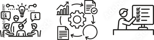 Business Process and Office Workflow Icons