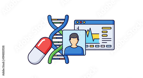 Medical Health DNA Genetic Research.