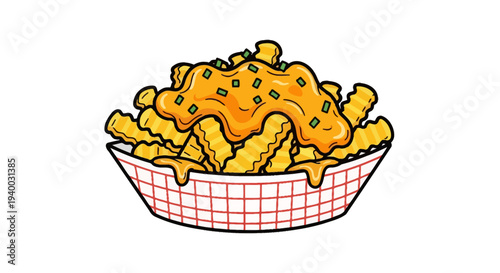 Cheesy Nacho Cheese Fries in Bowl.