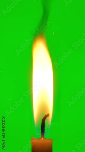 Wallpaper Mural Green Screen candle flame motion graphics with background scene 3 distortion, overlay, glitch, static noise, scan lines on black background, 4k animated video loop Torontodigital.ca