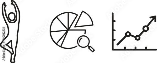 Fitness Activity and Health Progress Icons