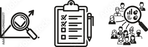 Health Monitoring and Medical Checkup Icons