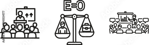 Law Justice and Court System Icons