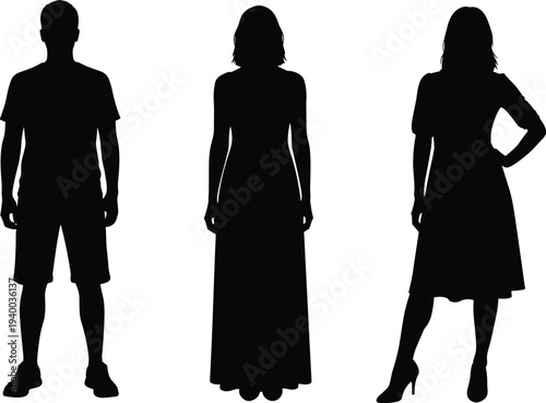 Black silhouettes of male human growth stages from infant baby to toddler child student and adult man using modern smartphone,