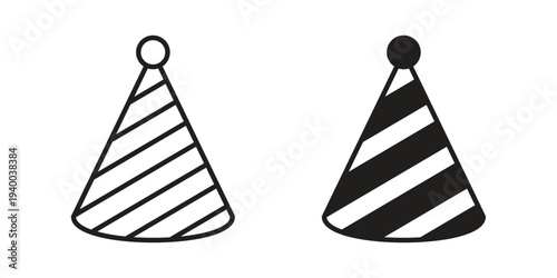 Party hat icon. set of web icons on white background