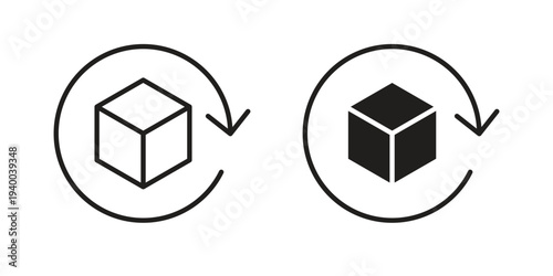 Return purchase icon. set of web icons on white background