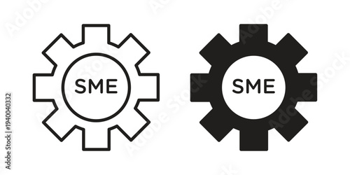 SME icon. set of web icons on white background