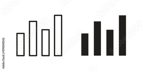 Stats icon. set of web icons on white background