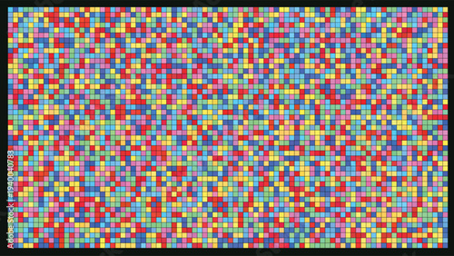 Stained glass abstract pattern with vibrant mosaic design, tessellation art style, colorful geometric shapes in digital artwork