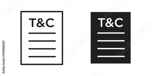 Terms and Conditions icon. set of web icons on white background